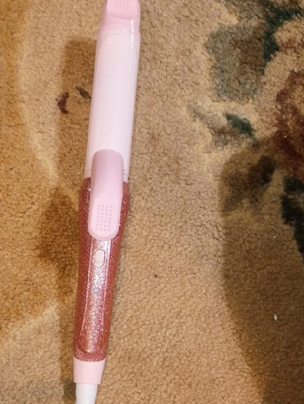 Rose Pink Glitter Hair Curler & Straightener — Women’s Styling Tool